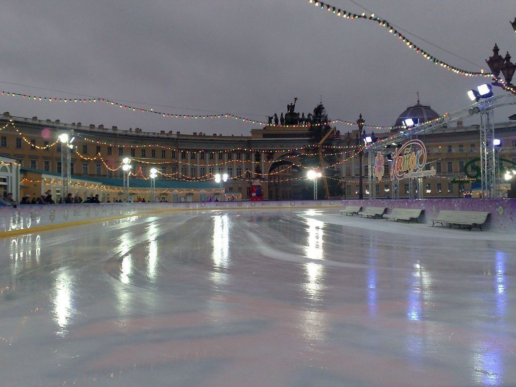 Ice fields of St. Petersburg in 2020